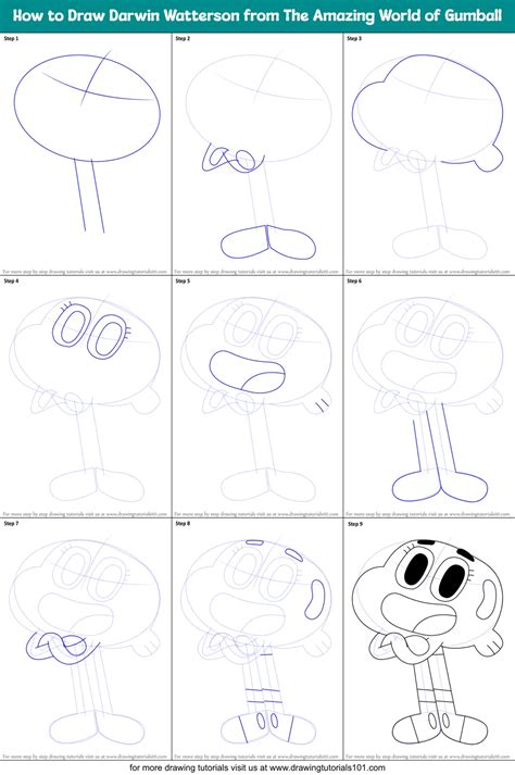 How to Draw Darwin Watterson from The Amazing World of Gumball ...