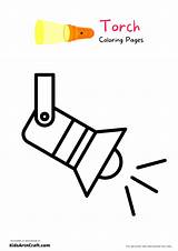 Torch Coloring Pages For Kids Free Printable  Art & Craft sketch template
