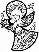 Christmas Angels Coloring Pages For Childrens Printable Free sketch template
