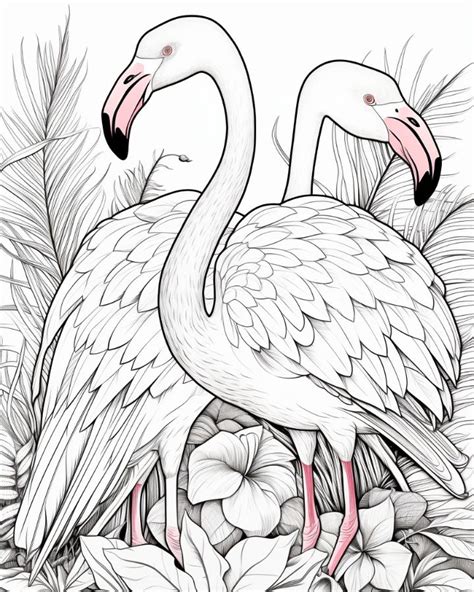 Free Flamingo Coloring Pages for Kids and Adults - Makenstitch