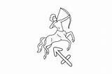 Sagittarius Zodiac Sign Coloring Page SVG Cut  By Creative Fabrica sketch template