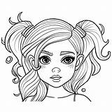 Beautiful Girl Coloring Page · Creative Fabrica sketch template