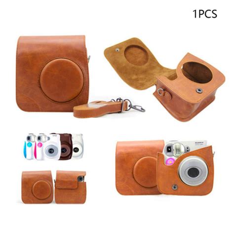 Pu Leather Instax Camera Case Bag para Fujifilm Instax Mini 7S Camera ...