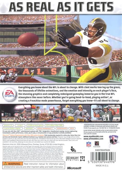 Madden NFL 06 cover or packaging material - MobyGames