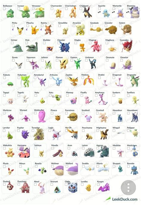 Current list of all available shiny pokemon : r/TheSilphRoad