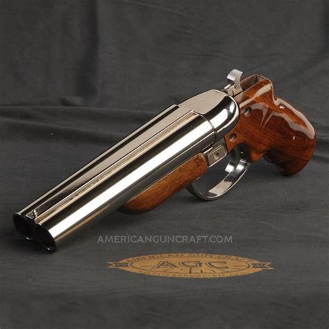 Diablo 12 Gauge Pistol Nickel with Black or Rosewood Finish Grips ...