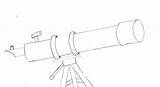 Spyglass Telescope Coloring Pirate Vector Cartoon Through Outlined  sketch template