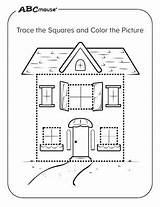 Square Coloring Pages  ABCmouse sketch template