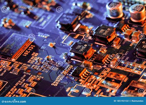 Electronic Circuit Board Part of Electronic Machine Component Concept Technology of Computer ...