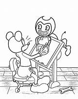 Bendy And The Ink Machine Characters Coloring Pages sketch template