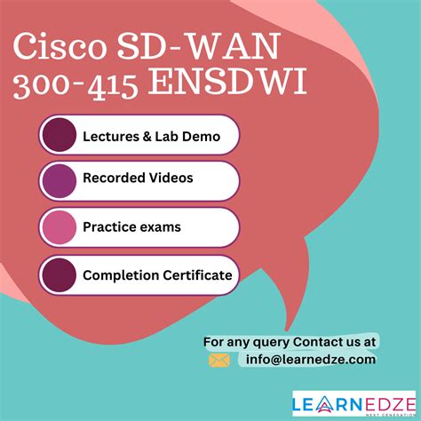 Implementing Cisco SD-WAN Live Online training - Learnedze