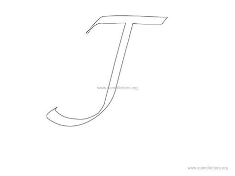 Cursive Letter Stencils J