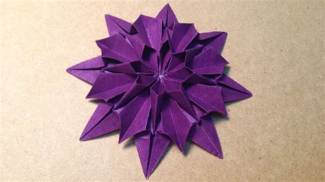 Origami Flower Instructions / Dahlia - YouTube