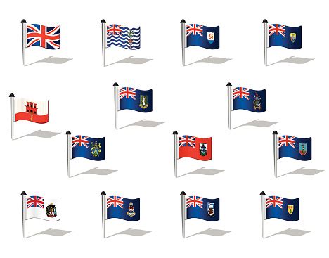 World Flags British Territories Overseas Stock Illustration - Download ...