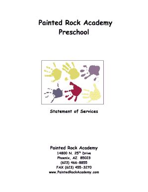 Fillable Online Painted Rock Academy Preschool Fax Email Print - pdfFiller