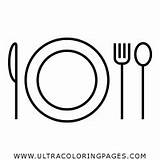 Silverware Coloring Page  Free silverware For Kids sketch template