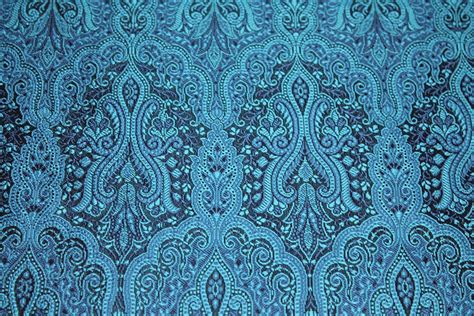 Banaras Brocade - Blue and Turquoise | Brocade, Indian fabric, Dark blue green