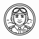 Pilot Coloring Sheet For Kids  Page sketch template