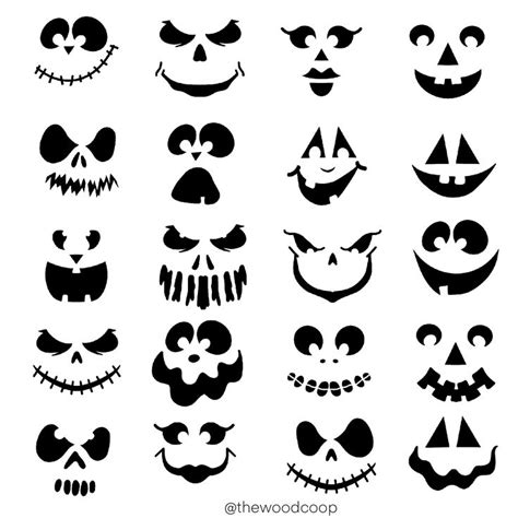 20 page Jack O Lantern templates! Or these could be used as a cute decor printable | Lantern ...