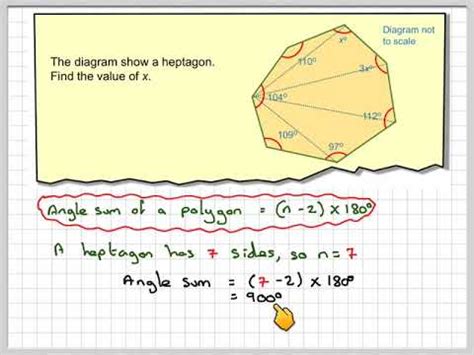 Finding angles in a heptagon - YouTube