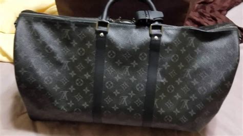 Louis Vuitton Monogram Eclipse Keepall 55 Unboxing - YouTube