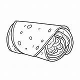 Burrito coloring Page – Coloring Corner sketch template