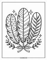 115  Feather Coloring Pages For Kids & Adults Free Printable PDFs sketch template