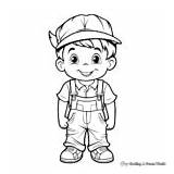 Overalls Coloring Pages  Free & Printable sketch template
