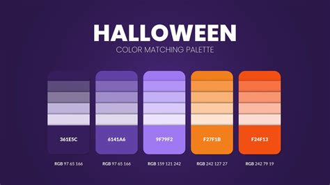 Halloween theme color palettes or color schemes are trends combinations ...