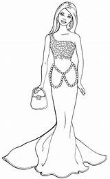 Barbie Printable Coloring Page sketch template