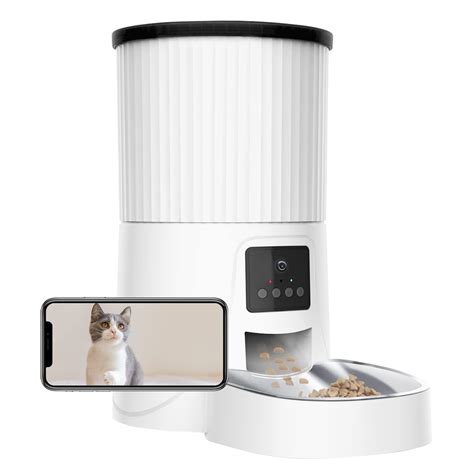 ABRCT Camera Automatic Cat Feeder, Voice and 1080HD Video Recording Cat ...