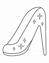 Cinderella Glass Slipper Coloring Pages sketch template