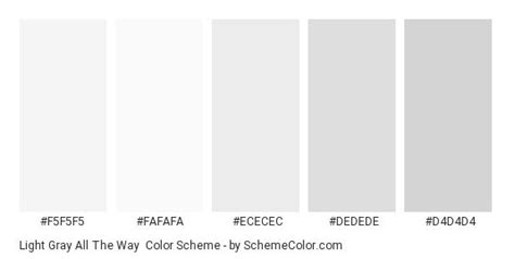 Color scheme palette image | Light grey color code, Color coding, Grey color scheme