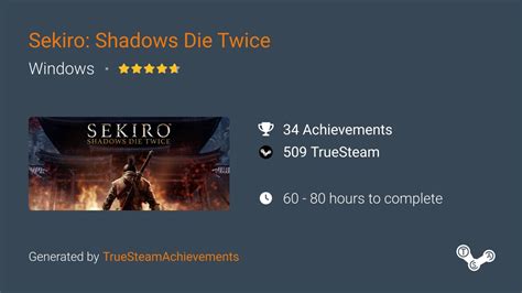 Sekiro: Shadows Die Twice Achievements | TrueSteamAchievements