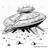 Alien Spaceship Coloring Pages  Free & Printable sketch template