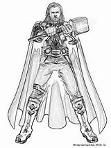 The Avengers Thor Coloring Pages sketch template