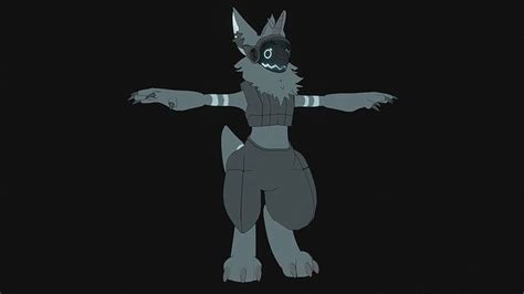 Protogen fully rigged free 3D model rigged | CGTrader