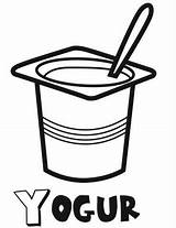 Yogurt Coloring Sheet sketch template