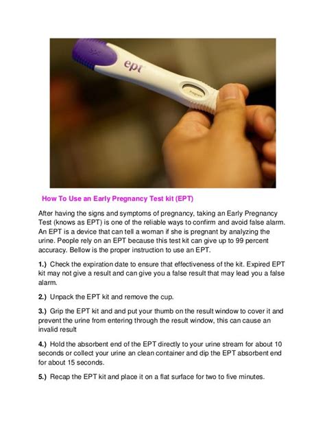 How to use an early pregnancy test kit