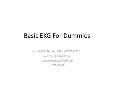 Basic EKG For Dummies - PDFCOFFEE.COM