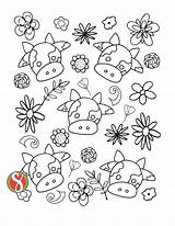 Free Cow Coloring Pages — Stevie Doodles sketch template