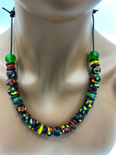 African Necklace, Pan African Necklace, Pan African Jewelry, Ghana ...