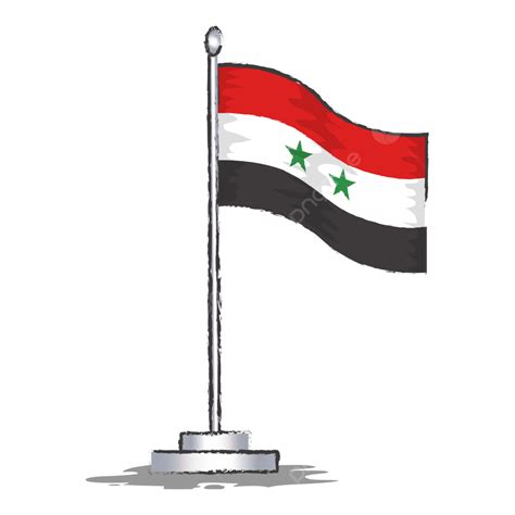 Syria Flag Vector Illustration, Syria Flag Vector, Symbol, Syria PNG ...