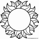 The Sun Free Coloring Page  Printable Pages sketch template