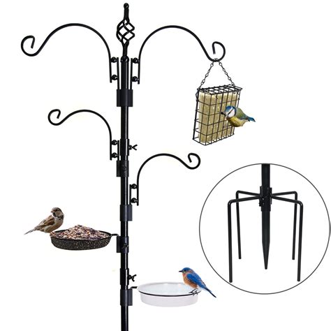 Buy Bird Feeding Station, Wild Bird Feeders Heavy Duty Metal Bird Feeder Pole, Bird Feeders ...