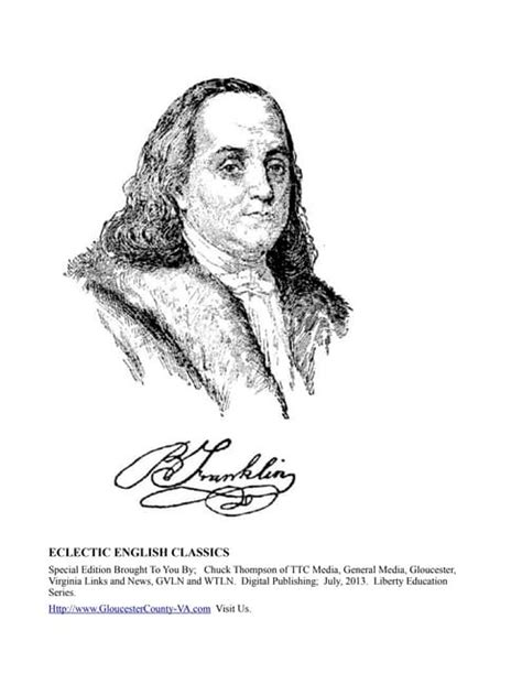 Benjamin Franklin Autobiography | PDF