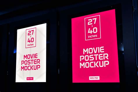 Free Movie Poster Mockup (PSD)
