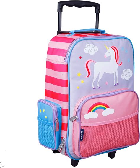 Amazon.com: Wildkin Kids Rolling Suitcase for Boys & Girls, Suitcase ...