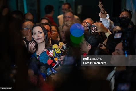 Maria Corina Machado, a former lawmaker and opposition leader, left ...