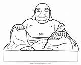 Buddha Sculpture Coloring Page For Kids  Free Buddhism Printable sketch template